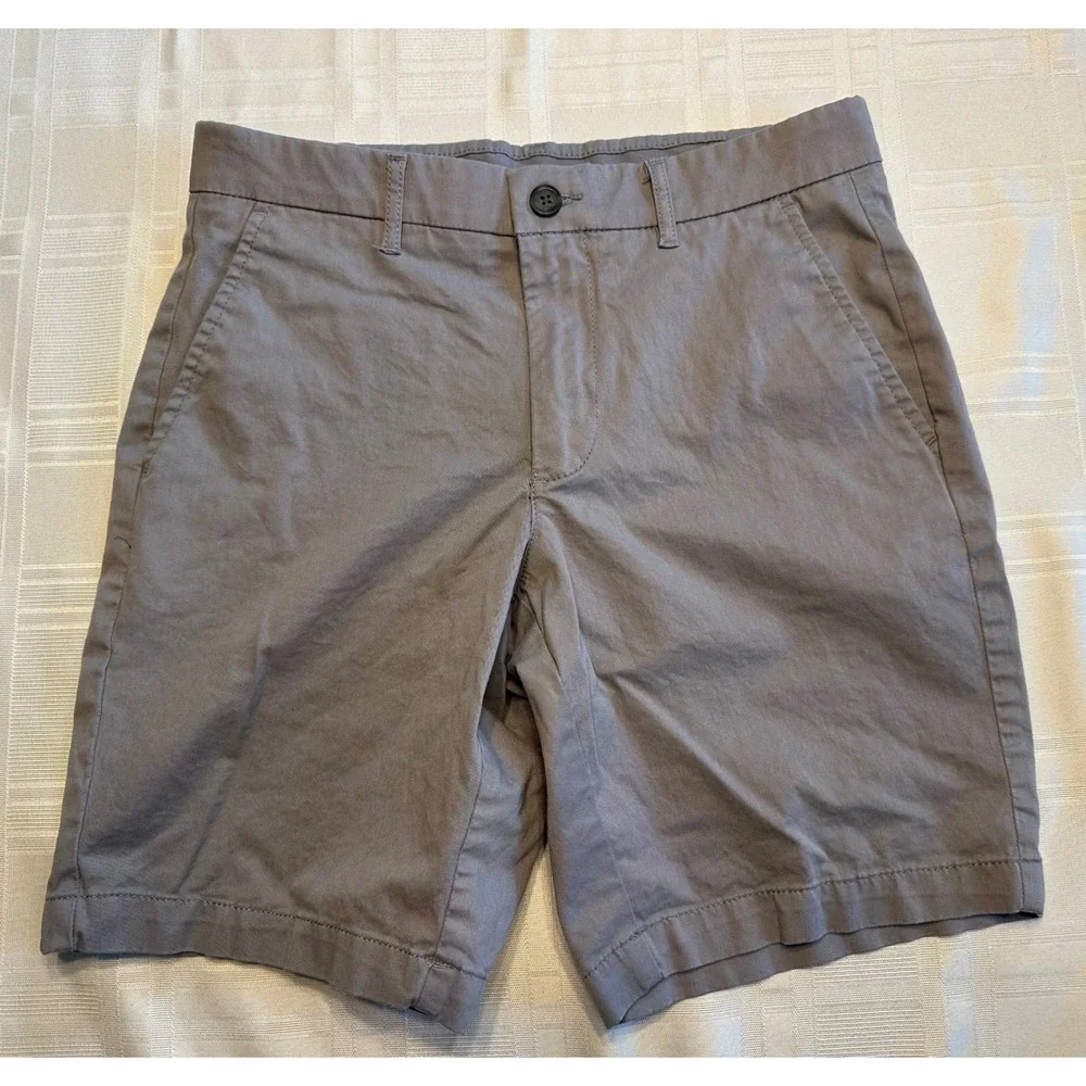 Marc Anthony Shorts Mens 30 Gray Stretchwaist Slim Fit Chino Cotton Blend Casual